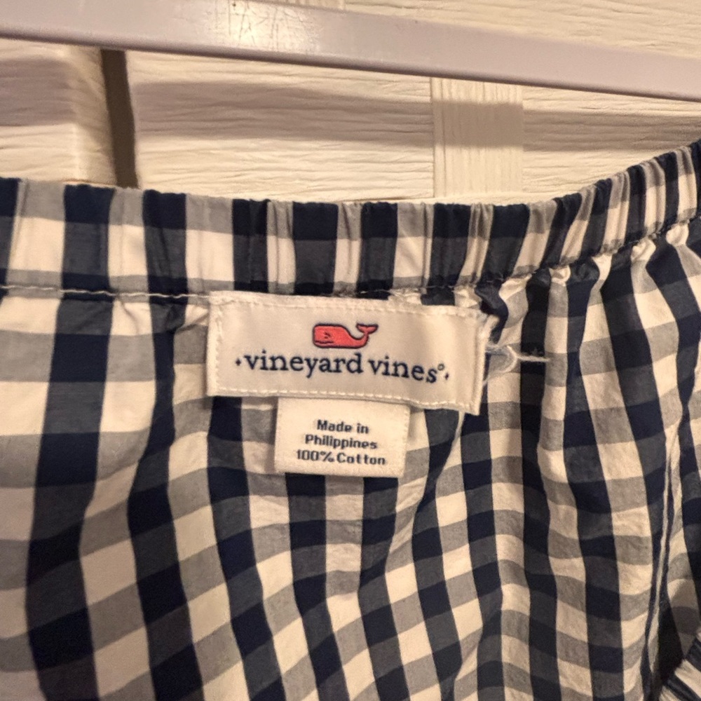 Vineyard Vines Blue and White Checkered Shorts